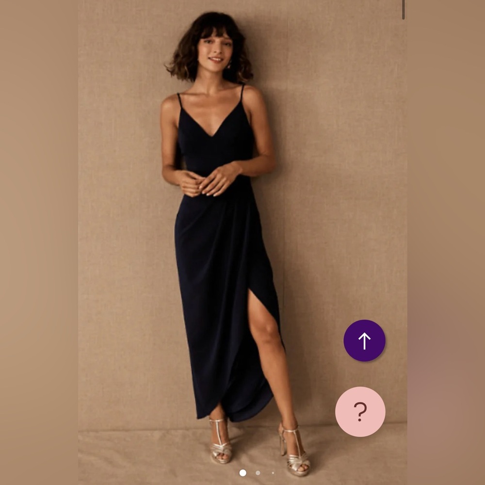 BHLDN Caron V-neck Crepe Dress